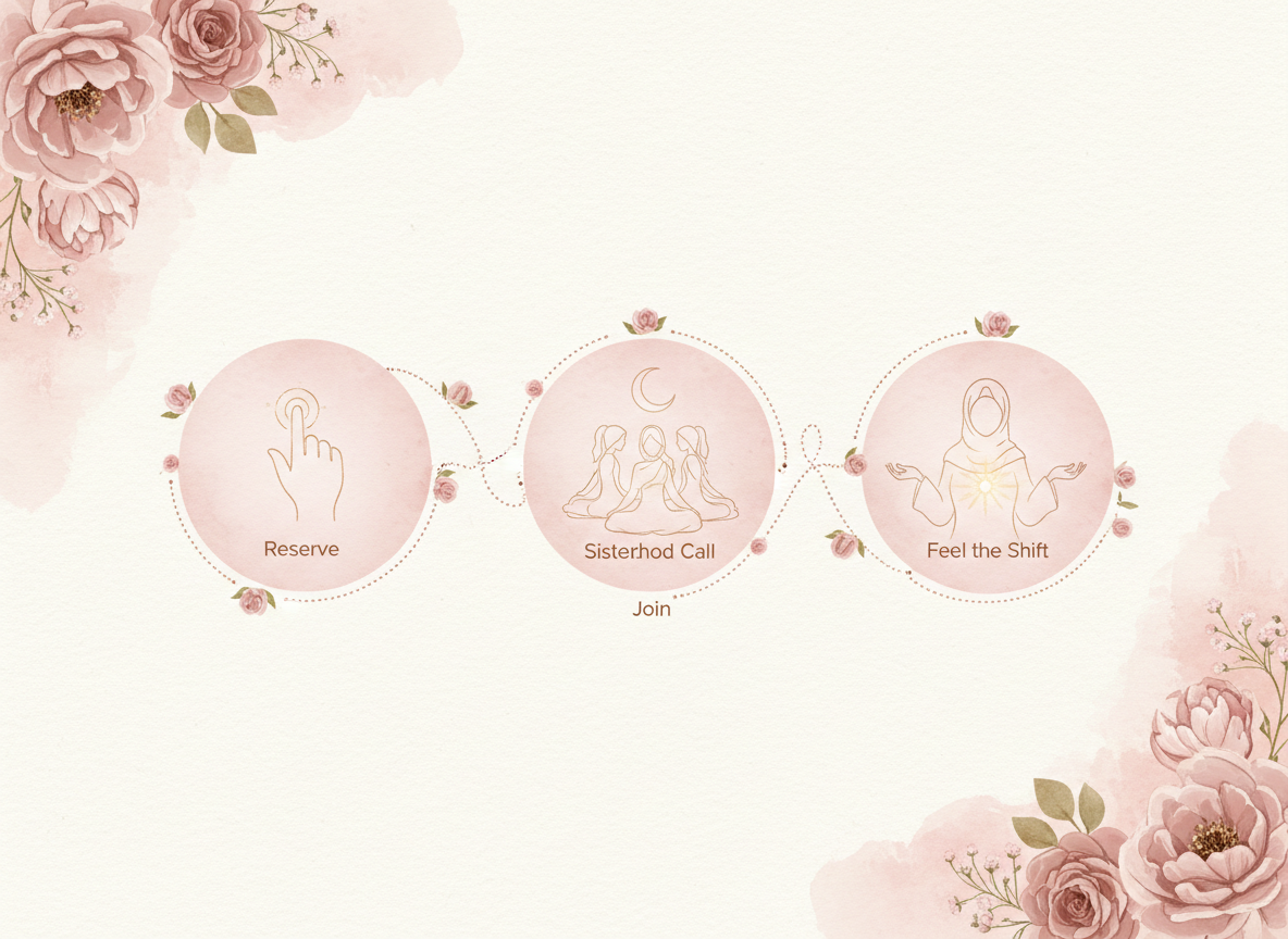 How HAYA works — Reserve, Join the Sisterhood Call, Feel the Shift